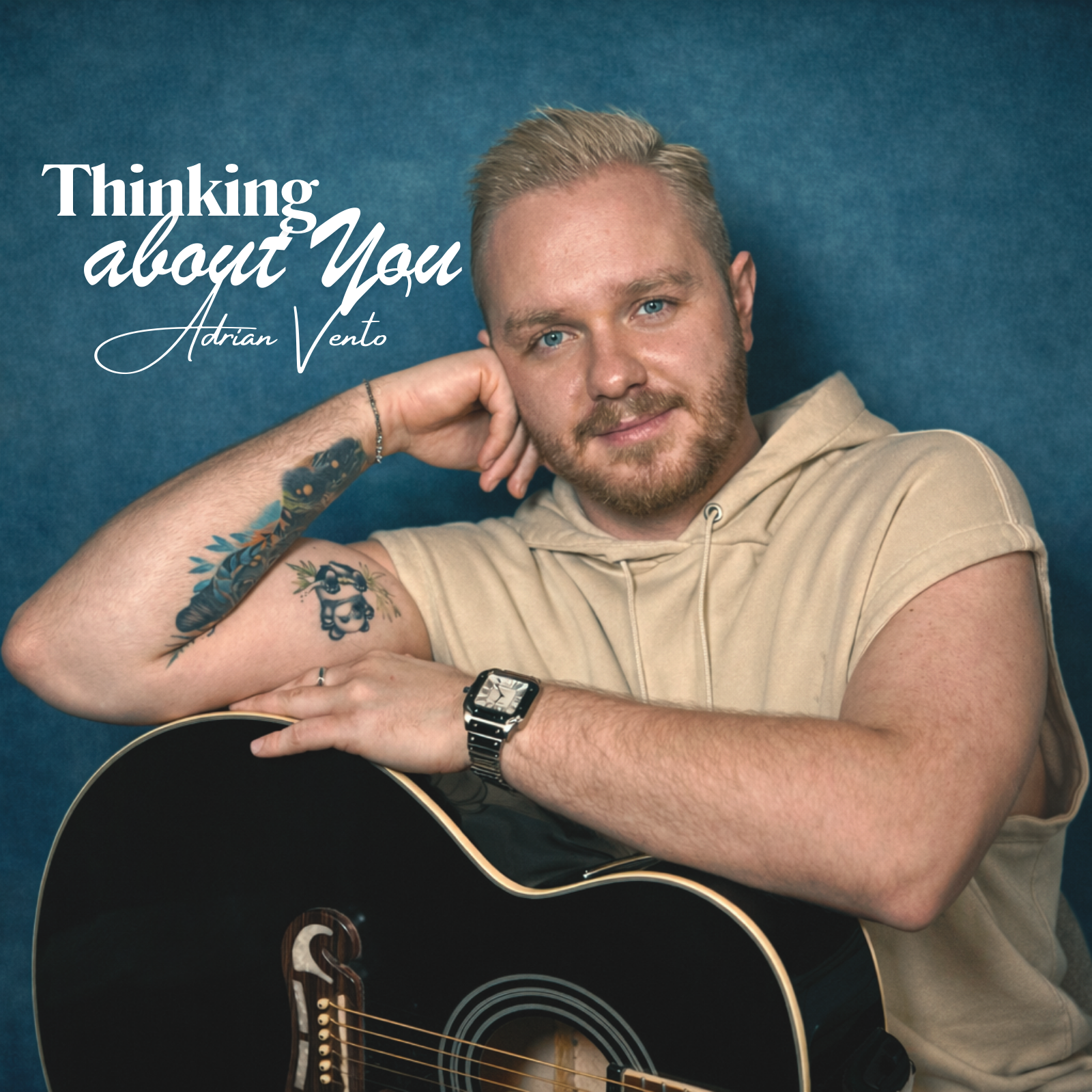 Cover art of the song"thinking about you" by Adrian Vento
